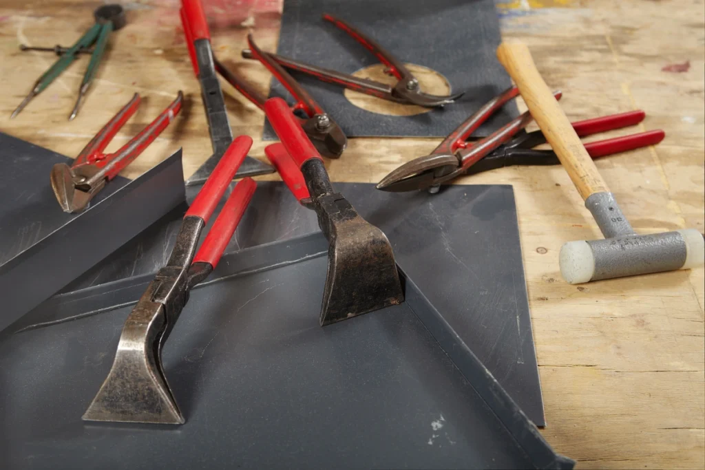 roofing tools on table