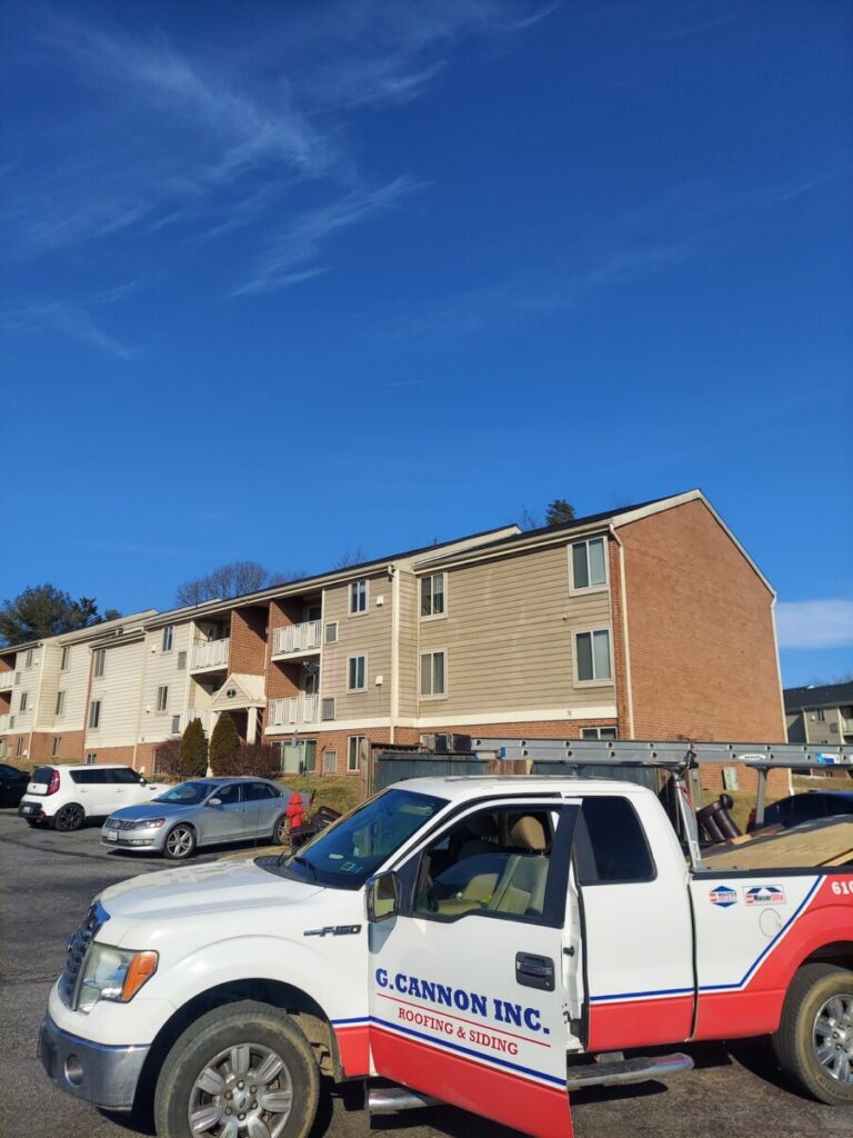 multi family commercial roof installation by G Cannon Roofing and Siding