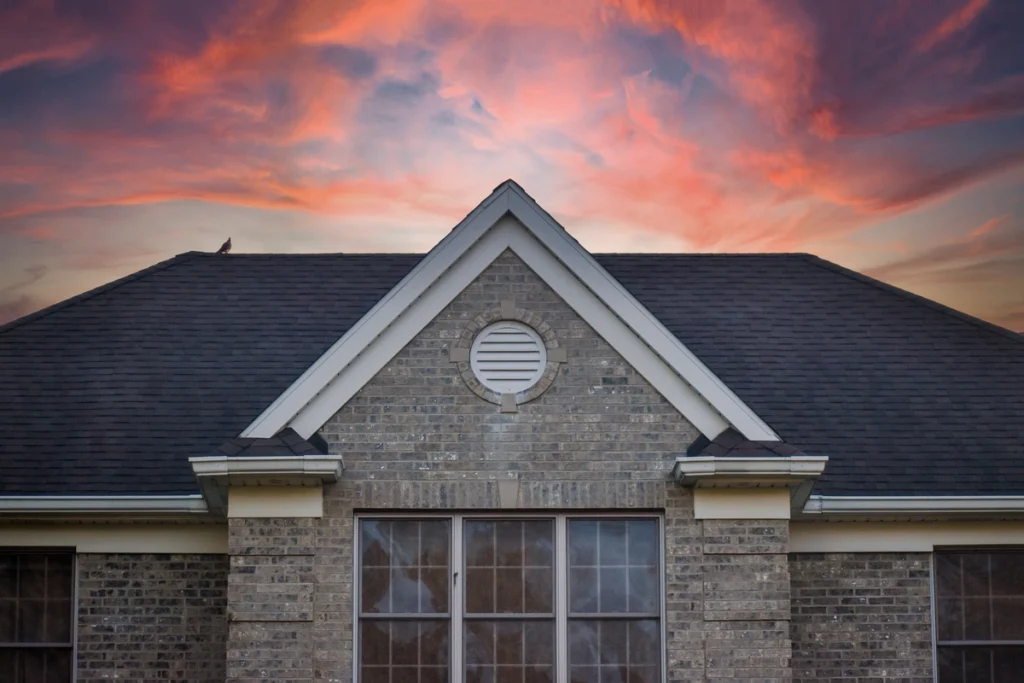 black roof sunset