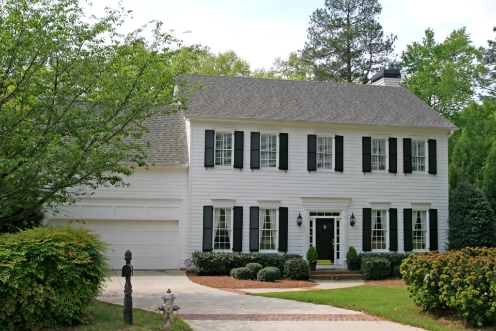 white vinyl siding