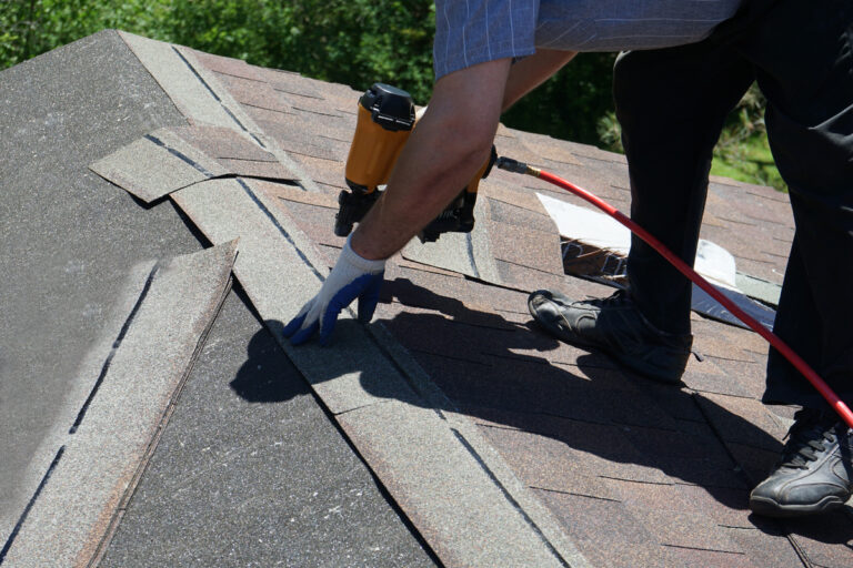missing shingles on roof