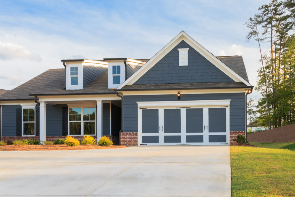 single family house exterior with new windows