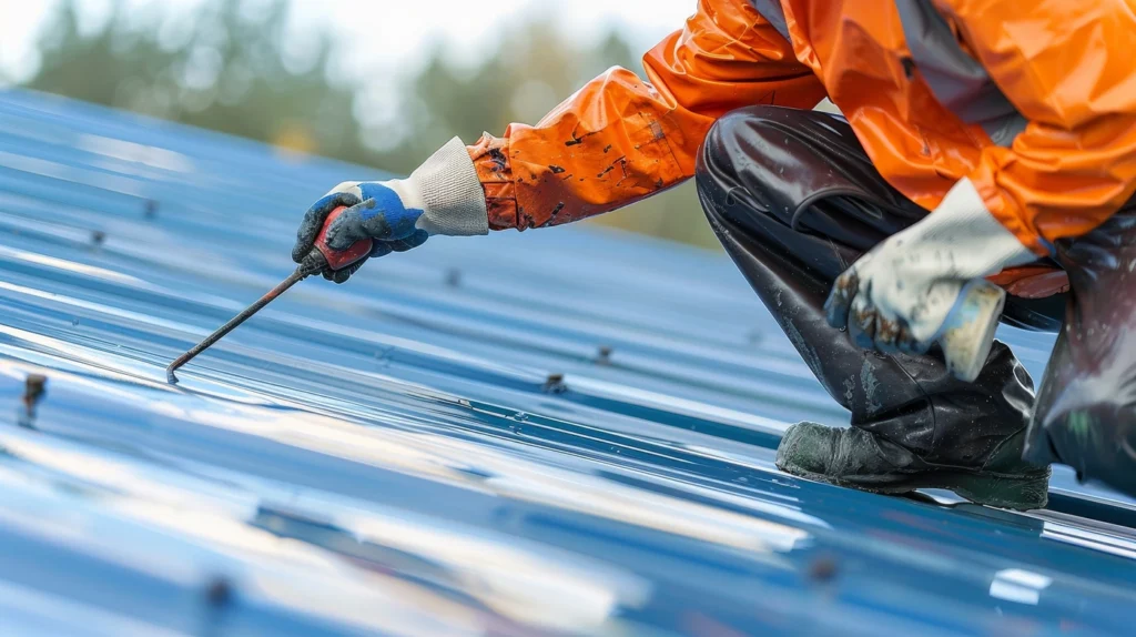 close up to commercial roof installation in horsham pa