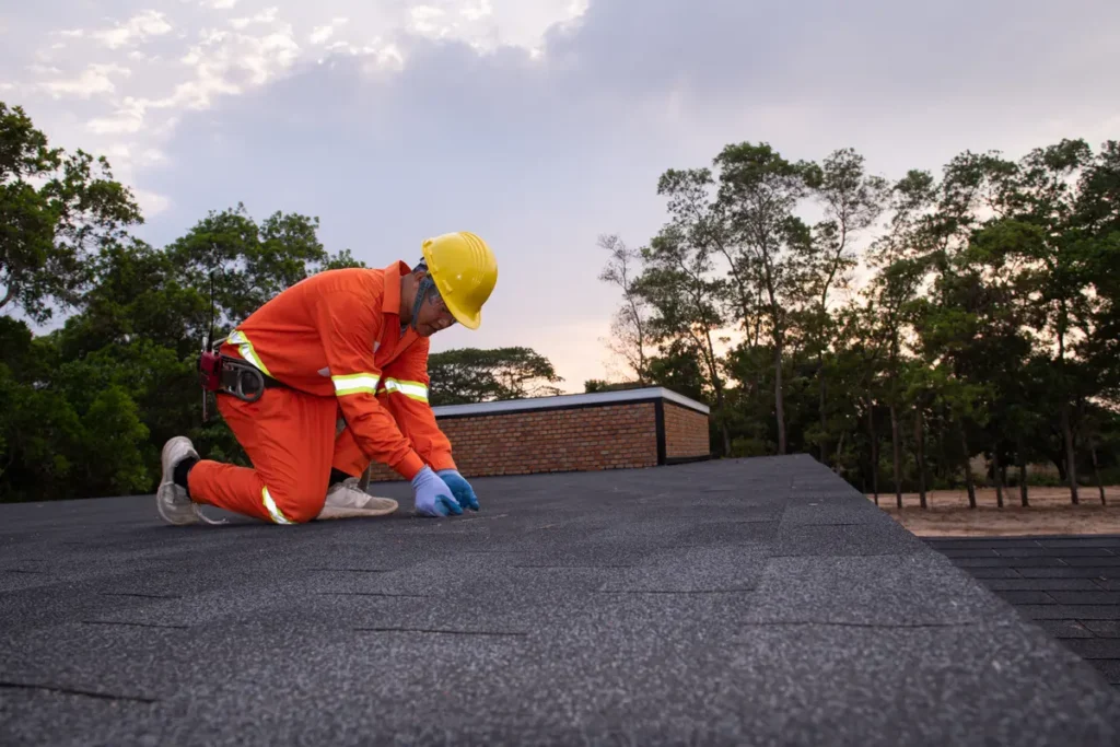 roofer on commercial roof