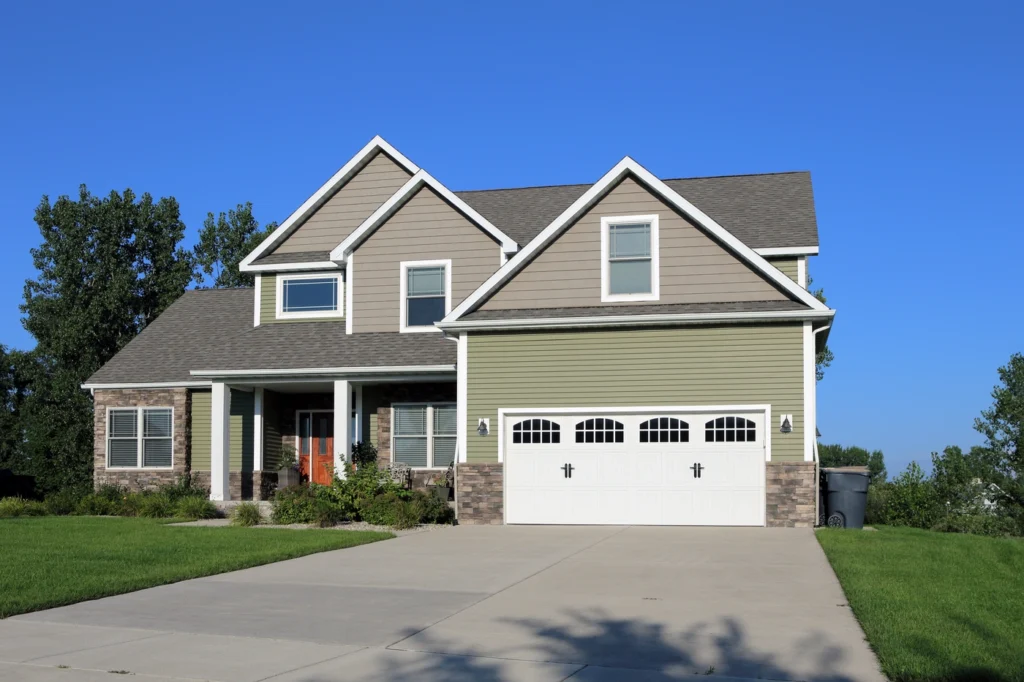residential siding installation in blue bell pa with green siding colors