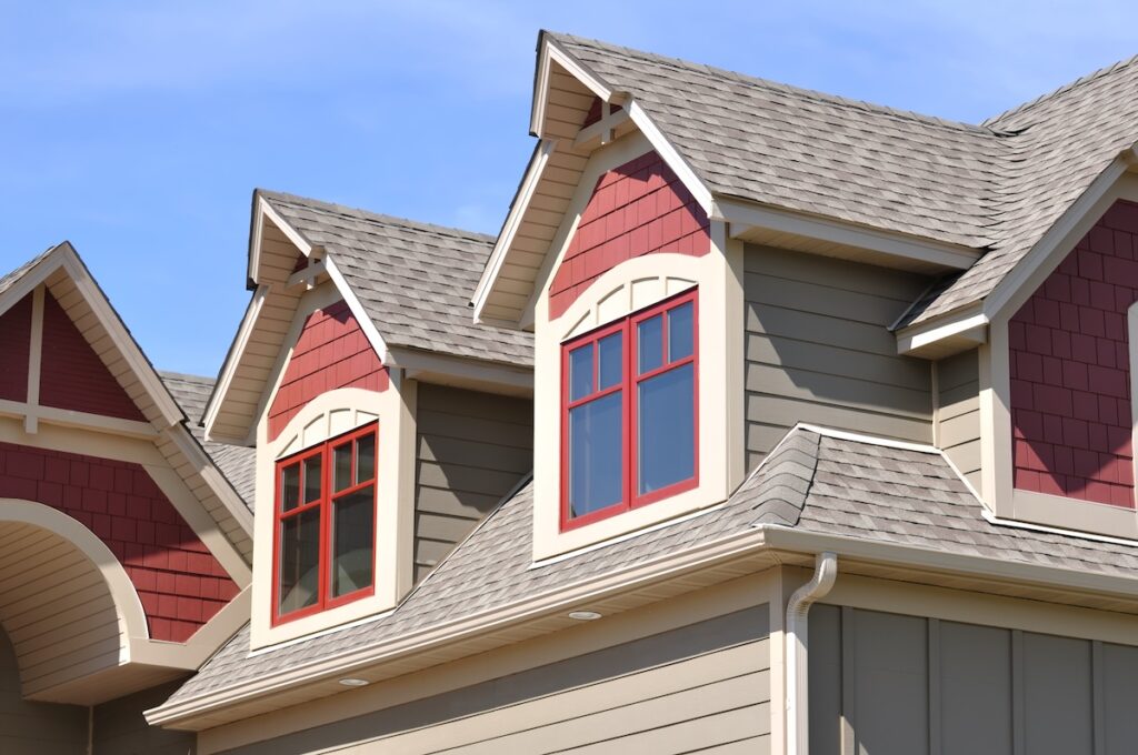 Gable Dormers and Roof of Residential House