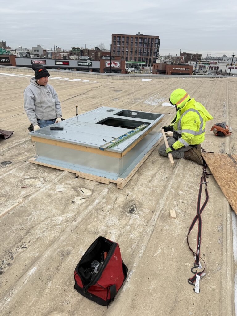 commercial flat roof skylight philadelphia PA