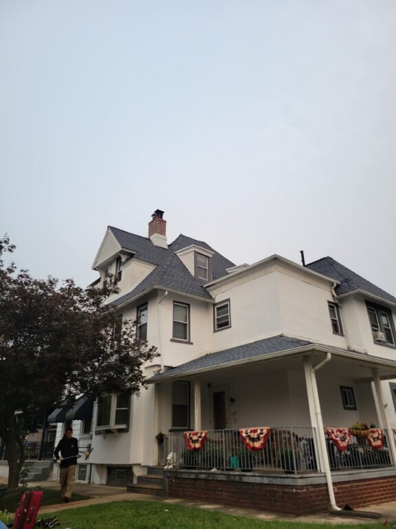 completed roof replacement front victorian philadelphia pa 04