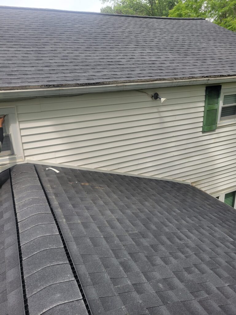 completed shingle roof valley detail lafayette hill pa 08