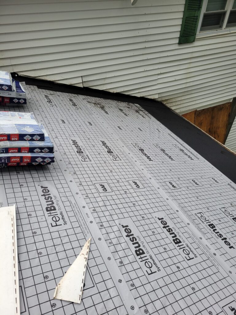 feltbuster underlayment installed gaf shingles staged lafayette hill pa 03