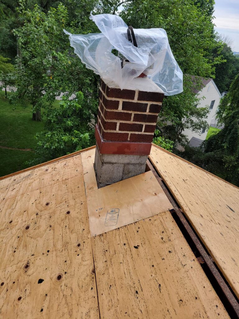 roof replacement chimney plywood decking lafayette hill pa 02