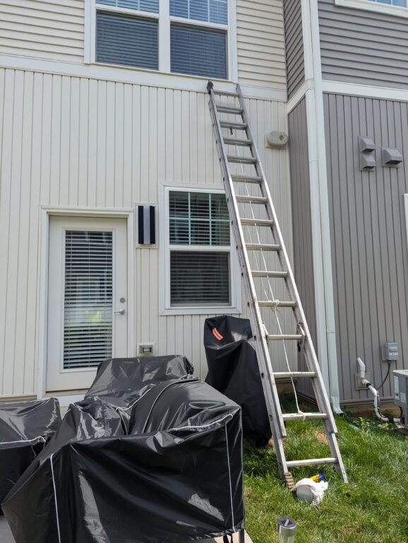 siding repair rear patio access townhome exton pa 07